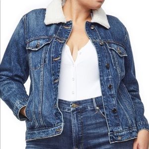 good american sherpa denim jacket